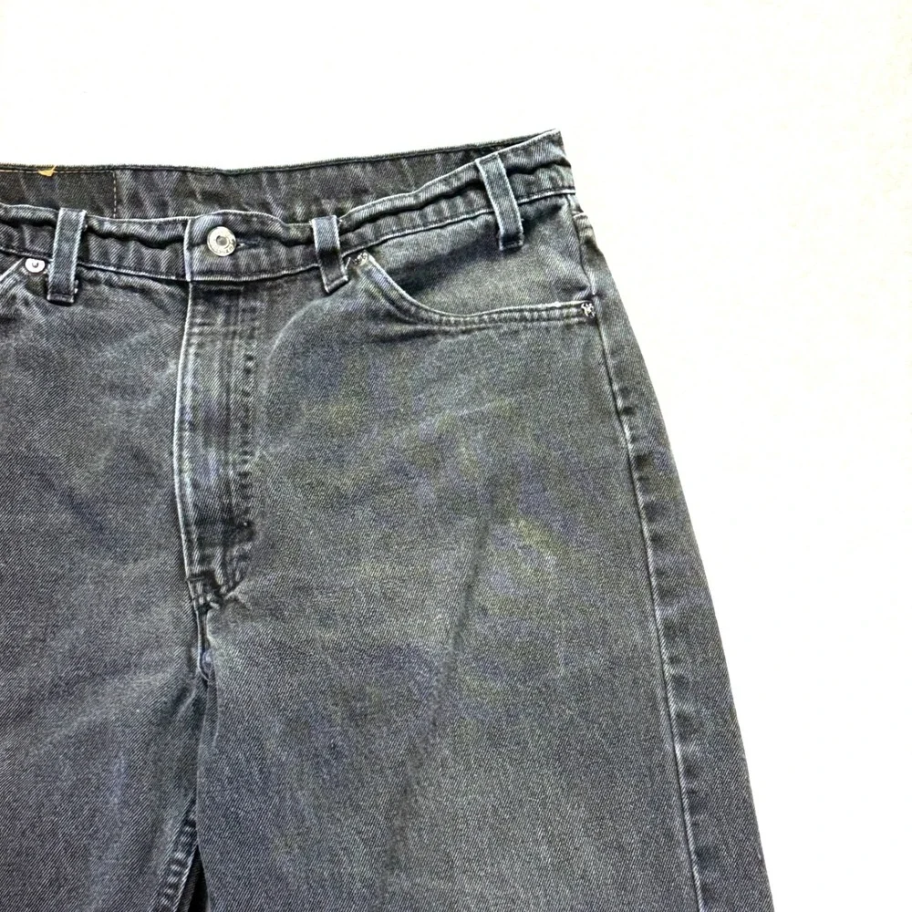 Levi's 555 Relaxed Fit Jeans *34x30 Made In USA Black Vintage Orange Tab 90s VTG